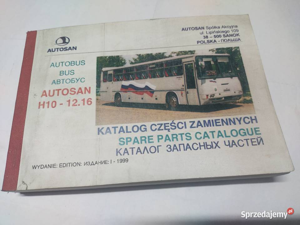 Katalog części zamiennych Autosan H101216 Mława