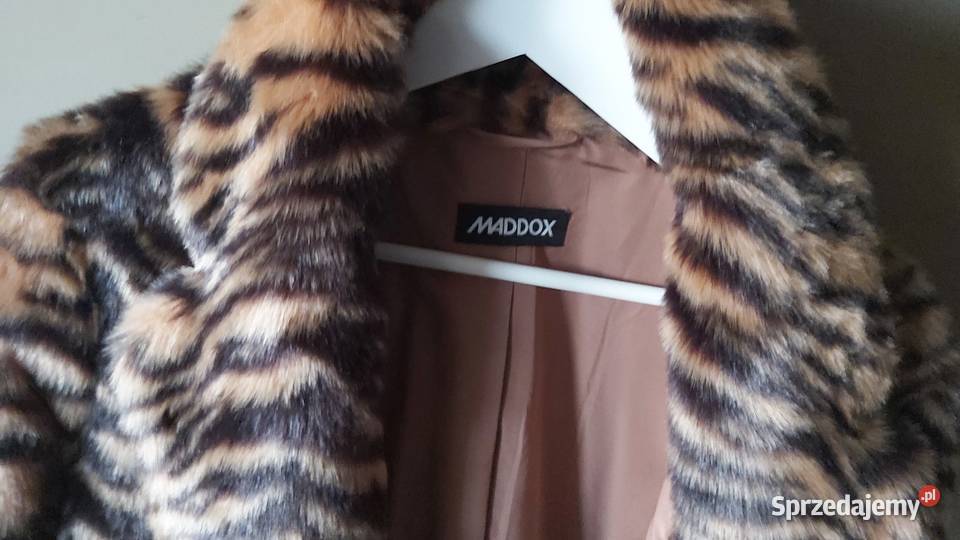 Maddox płaszcz damski sztuczne futerko panterka Lublin