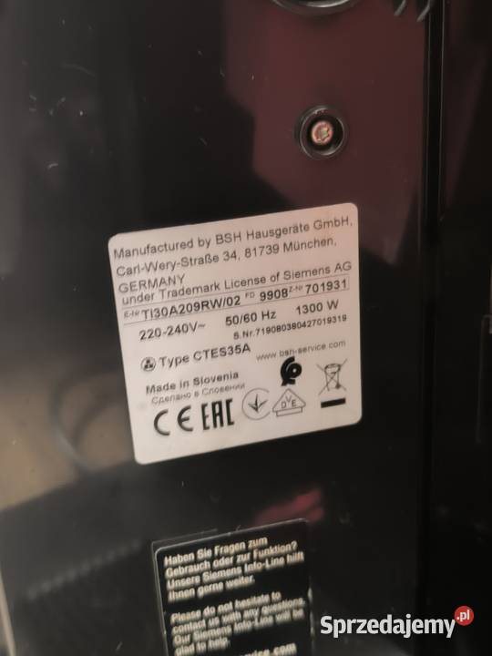 Ekspres do kawy Siemens EQ3 S100 LOMBARDi Dom i Ogród Rzeszów sprzedam