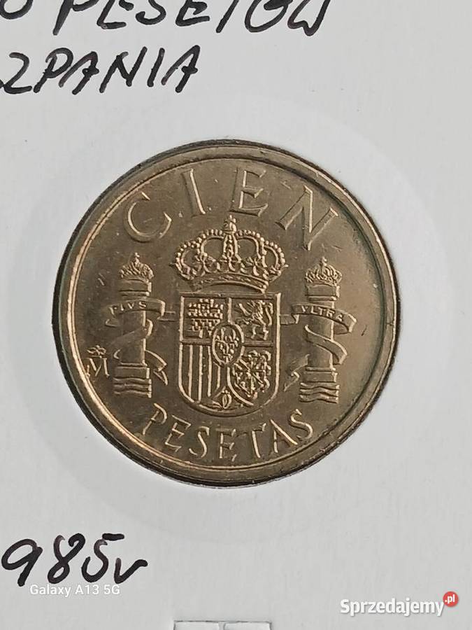 100 Pesetów Hiszpania 1985 r Konin