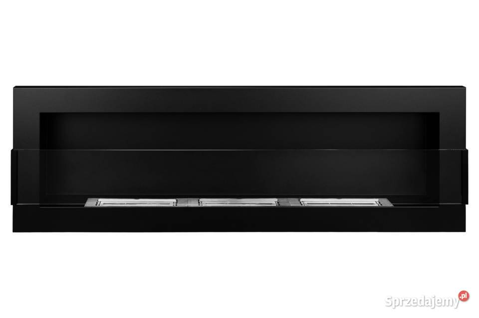 Biokominek wiszący z szybą 1200x400 Box czarny Biokominki Warka sprzedam