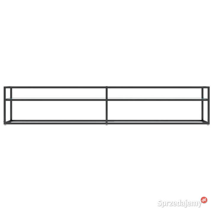 Szafka pod TV biały marmur 220x40x405 szkło Warszawa
