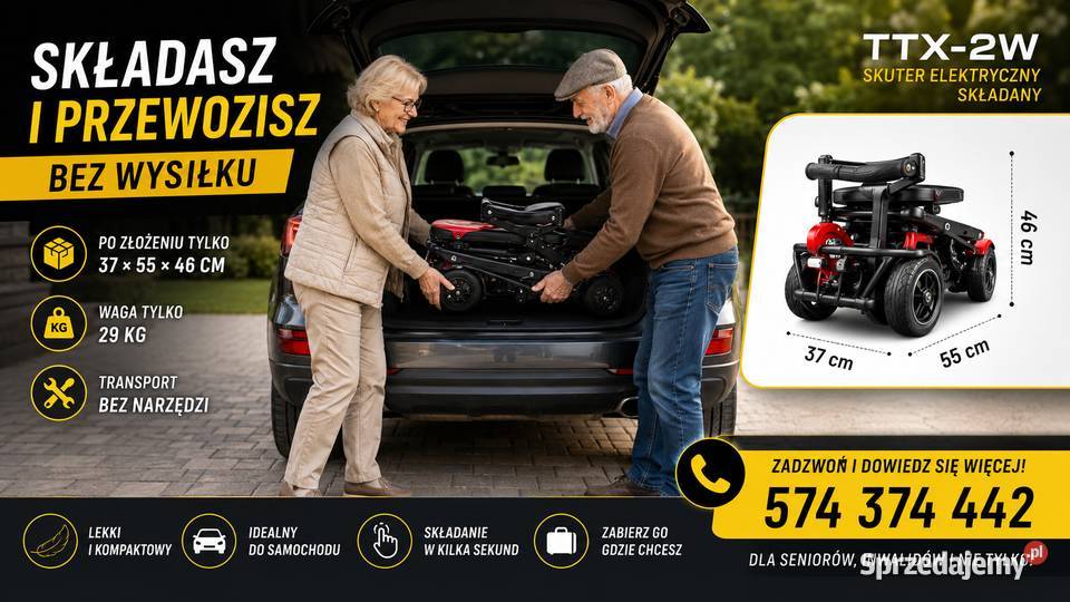 Skuter dls seniorów elektryczny składany Wołomin