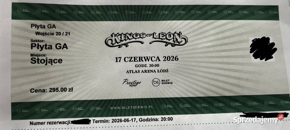 4 bilet na koncert Kings of Leon Drawsko Pomorskie