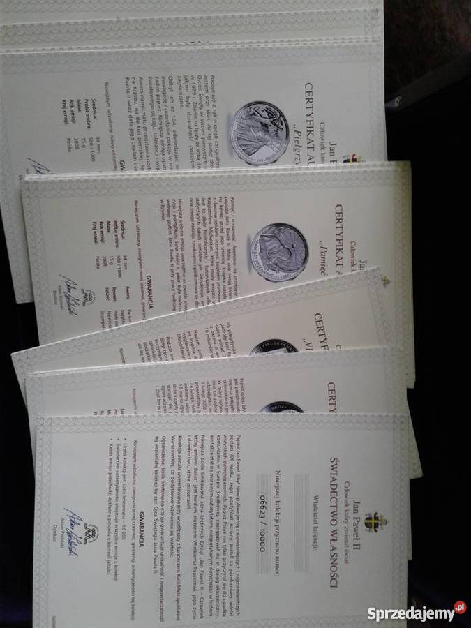 Monety kolekcjonerskie numizmaty Jan Paweł II