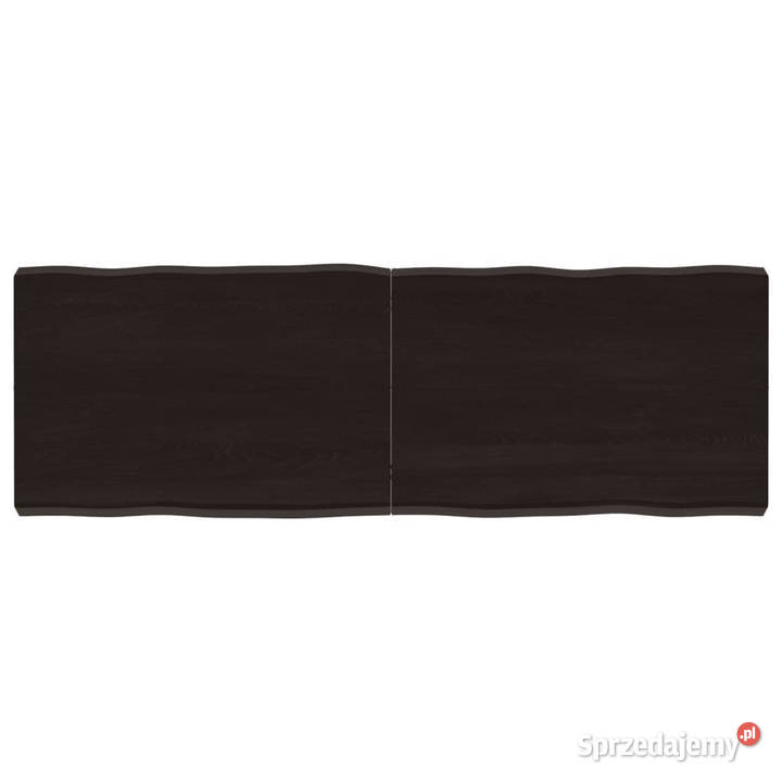 Blat ciemnobrązowy 120x40x26 drewno z naturalną mazowieckie