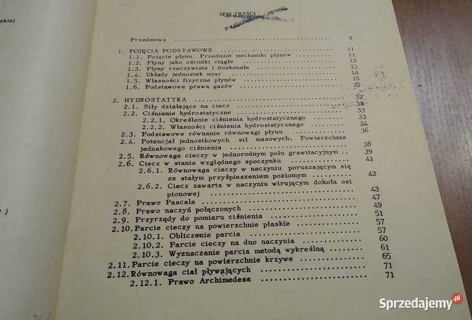 Mechanika płynów Henryk Walden wyd 1 pomorskie Gdańsk