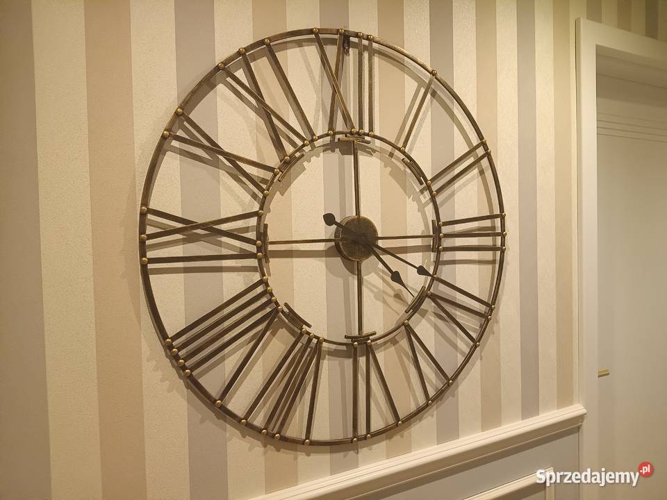Zegar ścienny metalowy złoty antyczny 80 NOWY Kraków