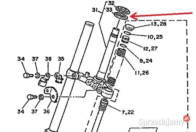 Uszczelka miski sterów widelca Yamaha 21LF346200 Kielce sprzedam