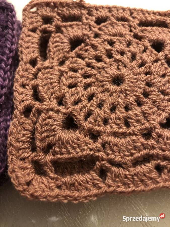 Kwadrat babuni na pledy poduszki narzuty mazowieckie Zegrze