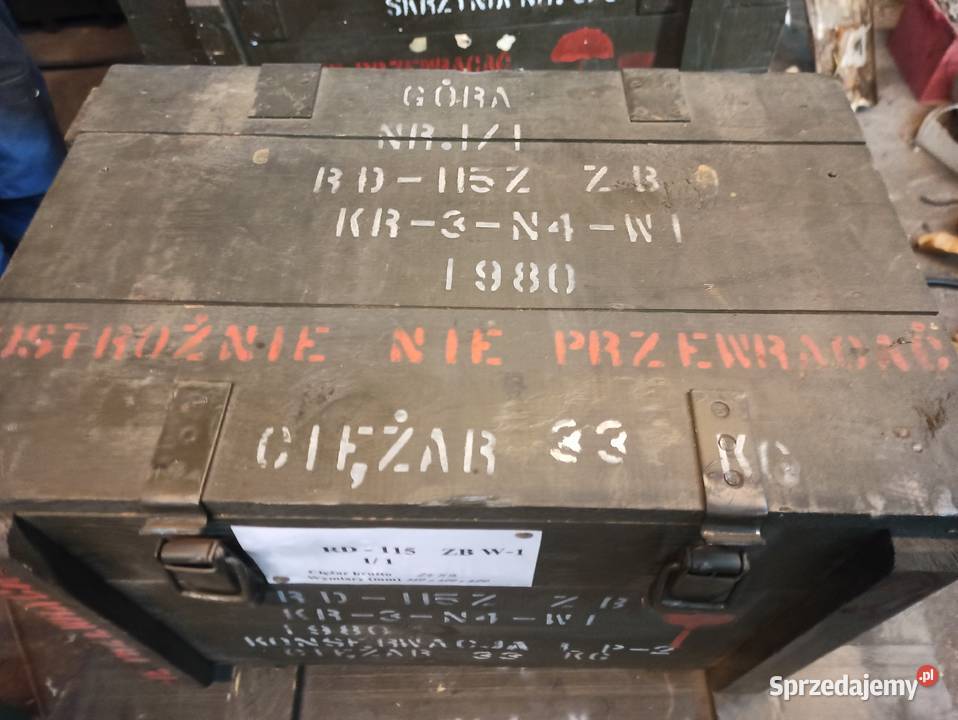 Skrzynia drewniana 56 x 35 x 24 wojskowa Skierniewice sprzedam
