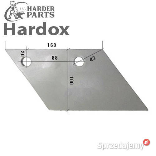 Lemiesz przedpłużka HARDOX 3363712P części do Suwałki