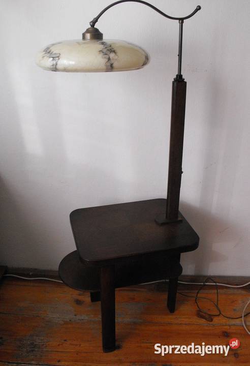 Lampa podłogowa ze stolikiem w stylu Art Deco Antyki Skierniewice