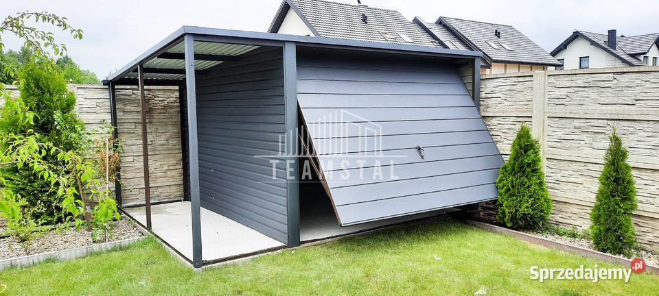 GARAŻ BLASZANY 3m x 5m wiata 1m spad tył Brama samodzielny Leszno