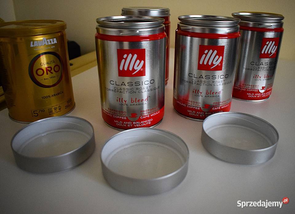 Metalowe puszki kawach illy Lavazza Lucaffe Chełmno