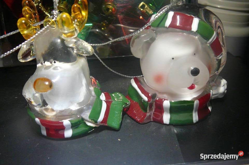 Figurki podświetlane Nowe bałwan miś renifer Wrocław sprzedam
