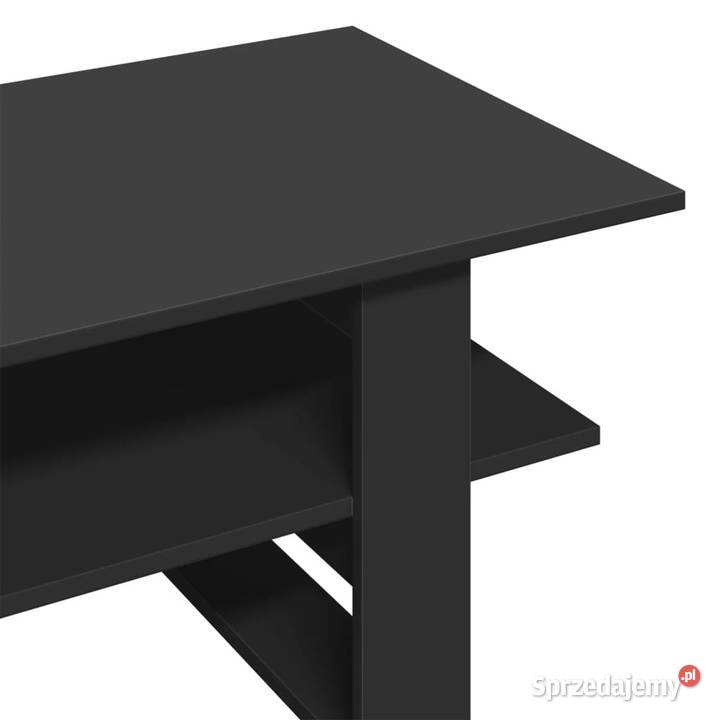 Stolik kawowy czarny 102x55x42 materiał