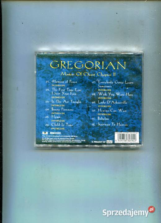 Gregorian Masters Of Chant Chapter II 1 płyta Szczecin