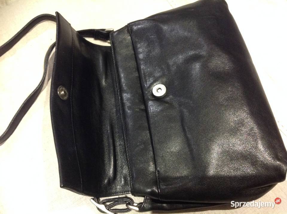 Skórzana Czarna Torebka Damska FANCY na ramię j Na ramię  Nowa Sól