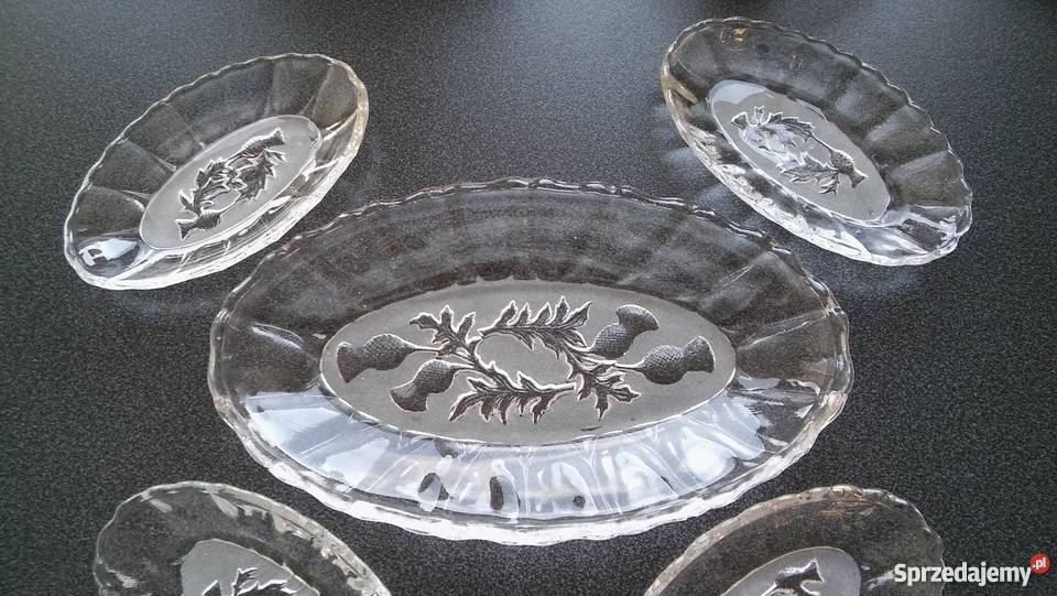 szkło półmisek osty hortensja polskie wzornictwo Gdańsk