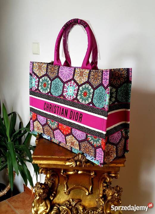 Torebka CHRISTIAN DIOR Book Tote Bag DIOR Boho żółty/złoty Bydgoszcz
