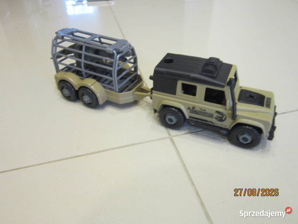 Samochód JEEP z przyczepą i dinozałrem Warszawa