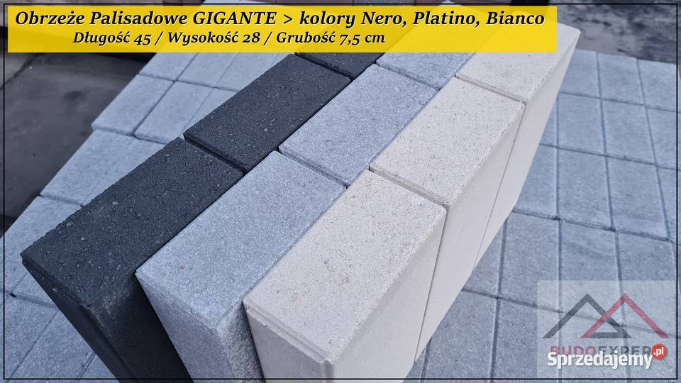 Obrzeże palisadowe gładkie nowoczesne GIGANTE Stalowa Wola