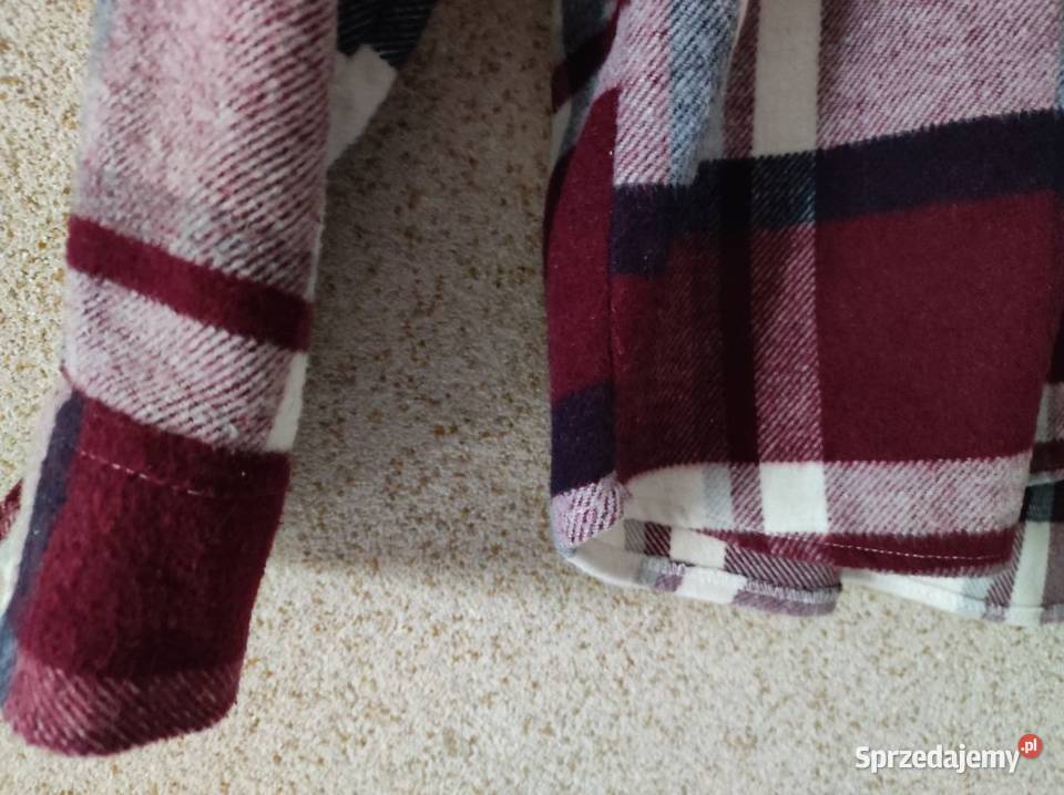 polarowa flanelowa koszula w kratę casual kurtka Kielce