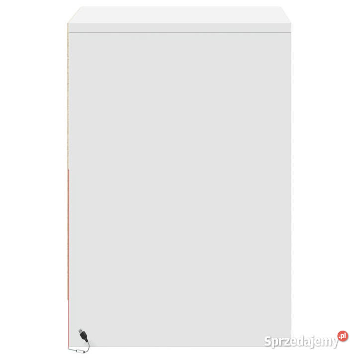 Szafka nocna z LED biała materiał drewnopochodny Warszawa