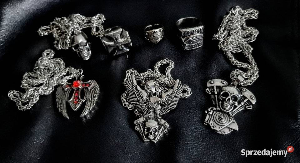 wisiorek zawieszka czaszka orzeł chopper