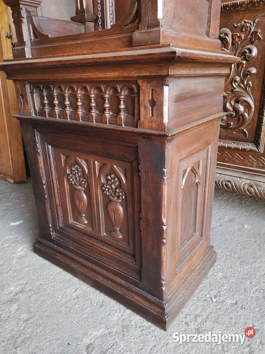 Piękny zegar eklektyczny stojący ok1900r antyk Wałbrzych sprzedam