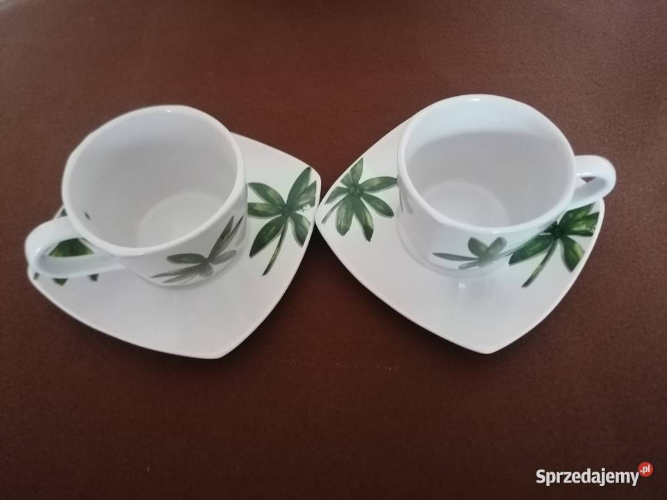 Filiżanki do kawy i herbaty z palmąCeramiczne z łódzkie Łódź