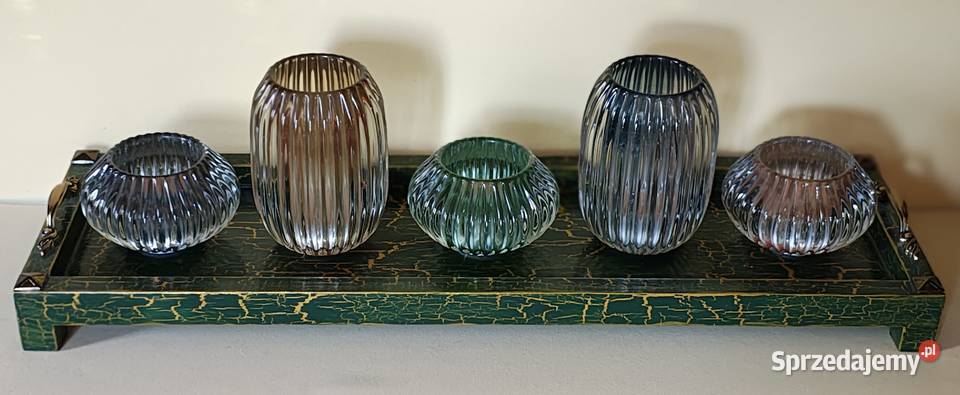 Świecznik taca unikatowy ozdobny Duży Drewno i małopolskie Tarnów