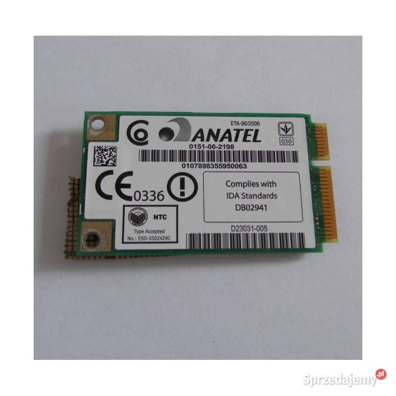 WiFi Karta Fujitsu Siemens Esprimo Mobile V5545 Akcesoria (Laptop/PC) Poznań