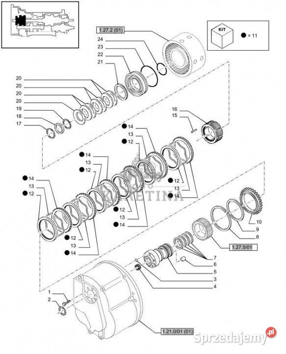 Holland T6010 Koło zębate 62t internal 63t Pozostałe sprzedam