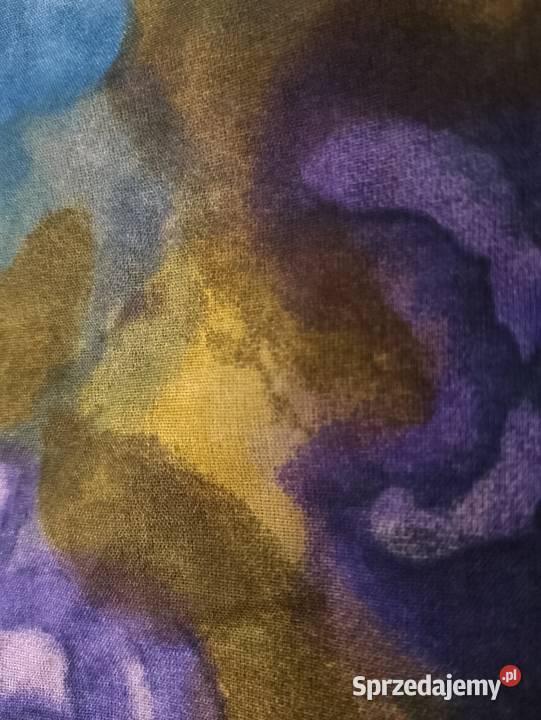 APASZKA kolorowa kwadratowa w kwiatowy wzór