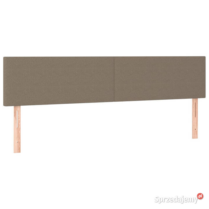 Łóżko kontynentalne z materacem taupe tkanina 203cm Łóżka Warszawa