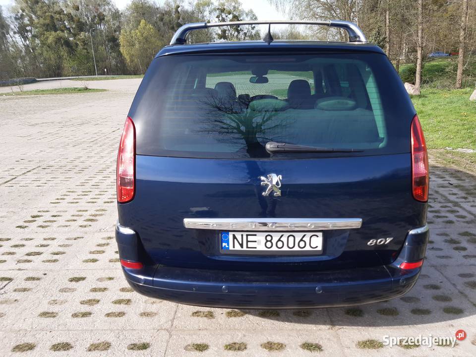 Peugeot 807 z 2012 roku 8osobowy Family 20 HDI elektrycznie ustawiane fotele 807 Elbląg