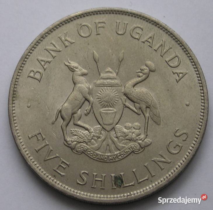 UGANDA 5 SHILLING 1968 FAO KROWY STAN 12 Łódź sprzedam