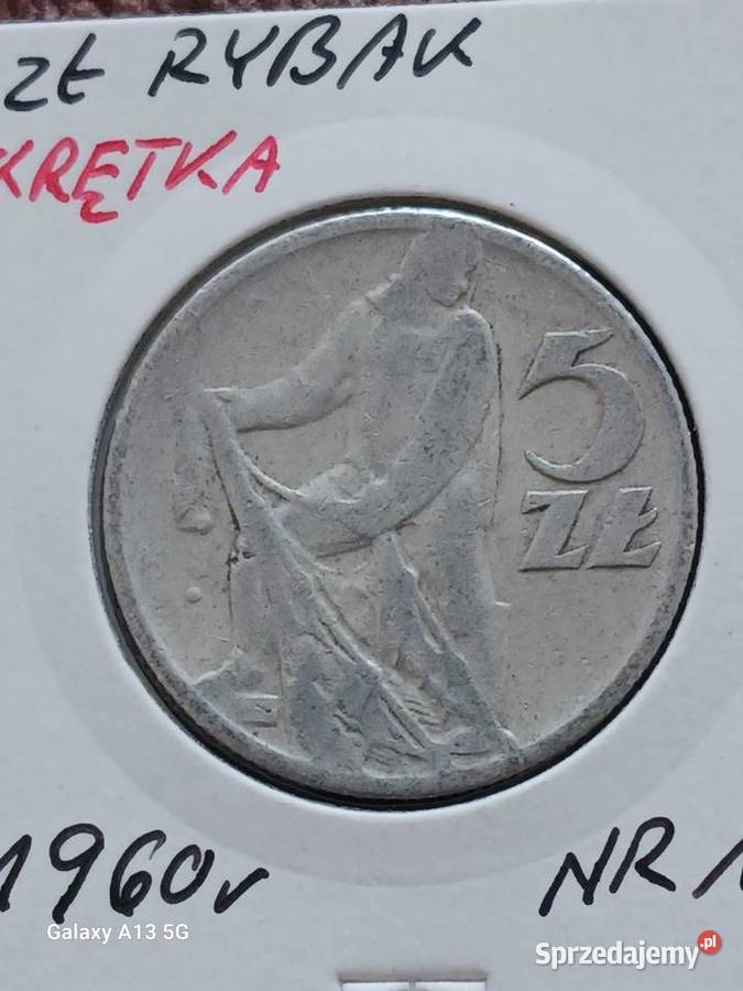 5 Złotych Rybak 1960 r Rybak 1 wielkopolskie Konin