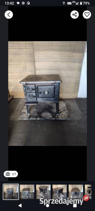 Norweski piec żeliwny angielka piecokuchnia