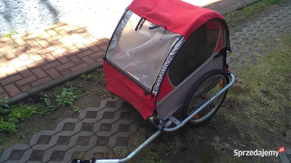 Przyczepka rowerowa dzieci Alu ze skrzynią Poznań sprzedam