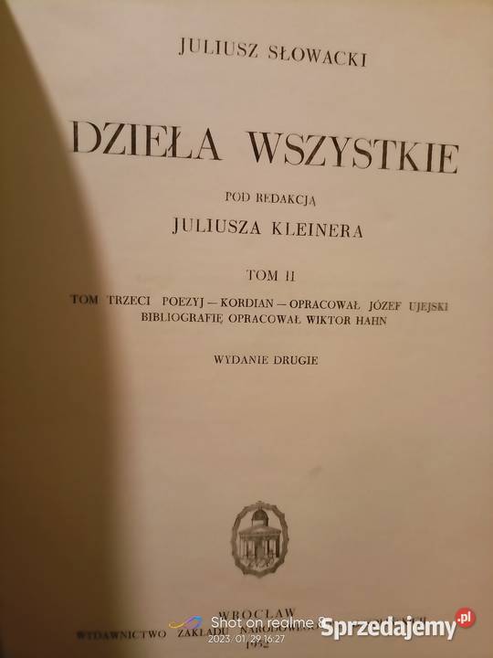 Dzieła wszystkie Słowackiego książki Warszawa twarda