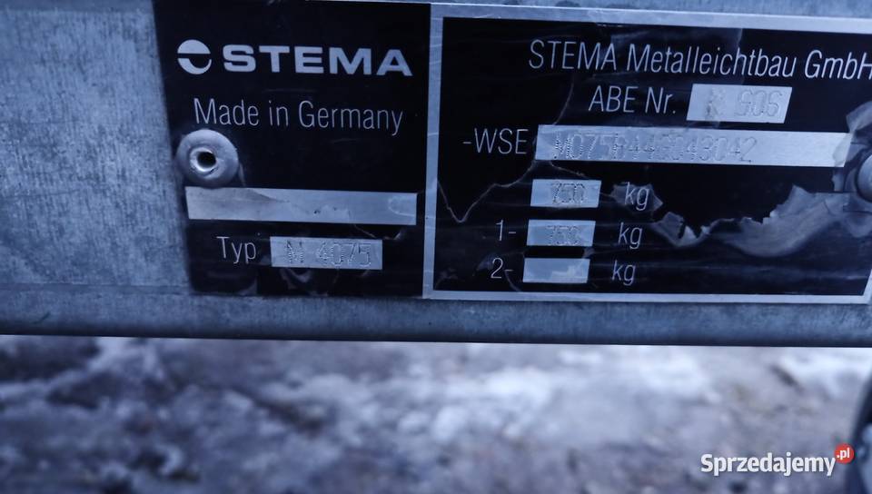 Przyczepka Stema 1 Biłgoraj