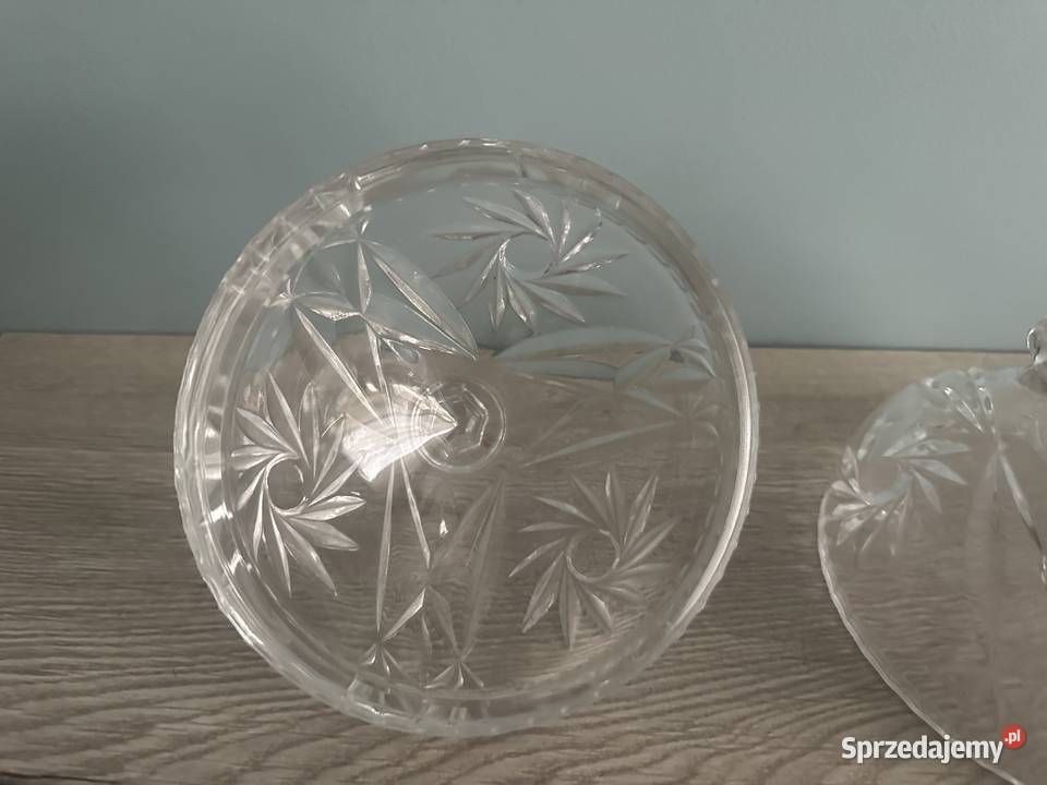 Bombonierka mała kryształ z lat 50tych Antyki łódzkie Łódź sprzedam