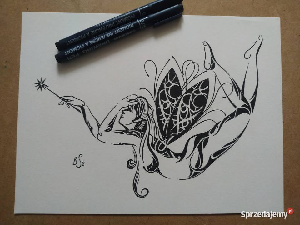 Rysunek wróżka 2 cienk blok t A4 250 gm2 Malarstwo Warszawa