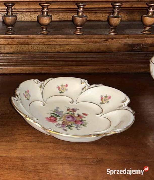 Patera z różą Ilmenau Made in Germany Bogato Porcelana i szkło Gdańsk