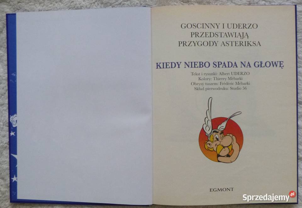 Komiks Asteriks Kiedy niebo spada na głowę album Warszawa sprzedam