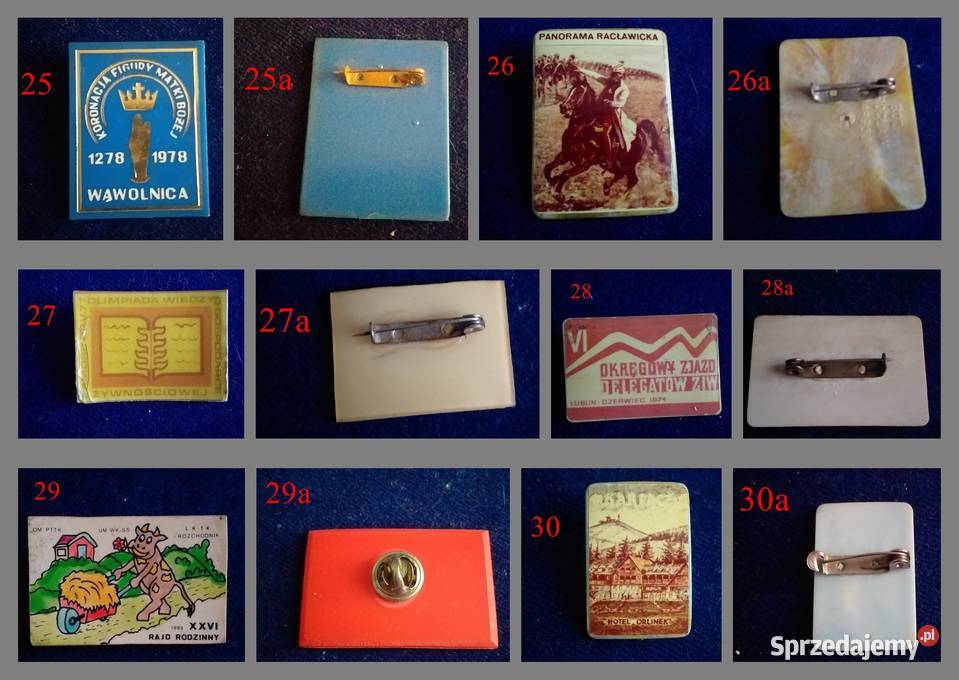 Przypinki różne lubelskie Lublin