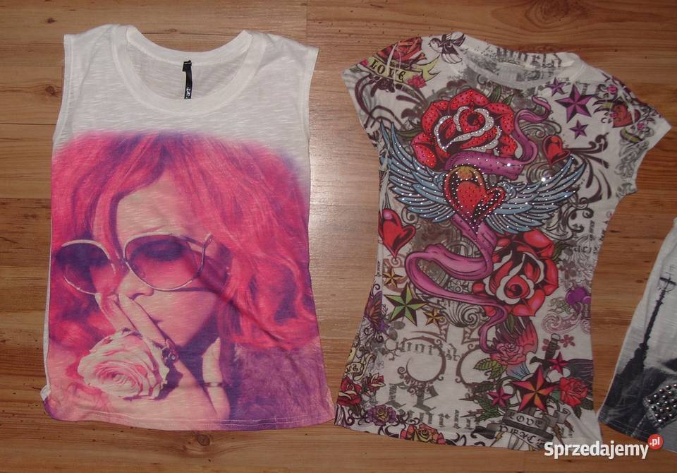 3 x KOLOROWE Bluzki r3436 Topy i koszulki Rawicz